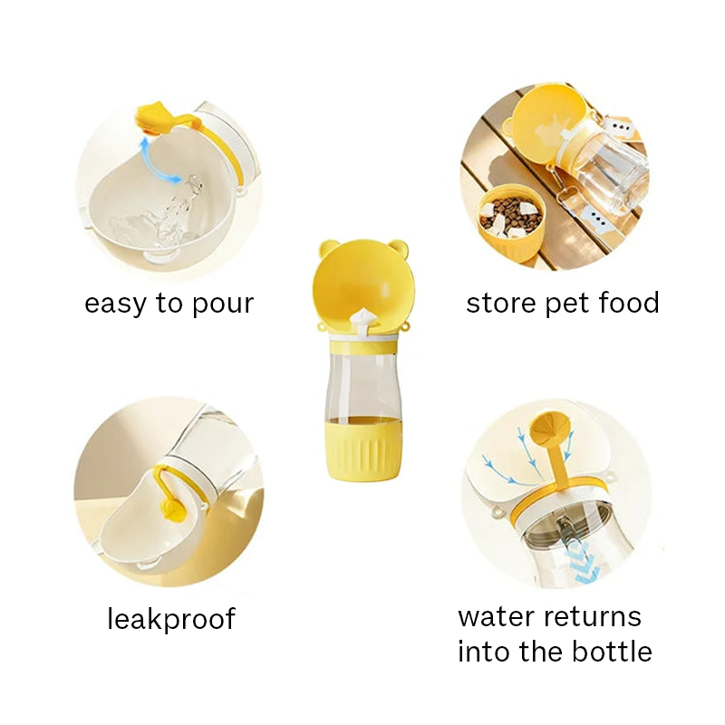 Portable Pet Water Bottle and Feeder