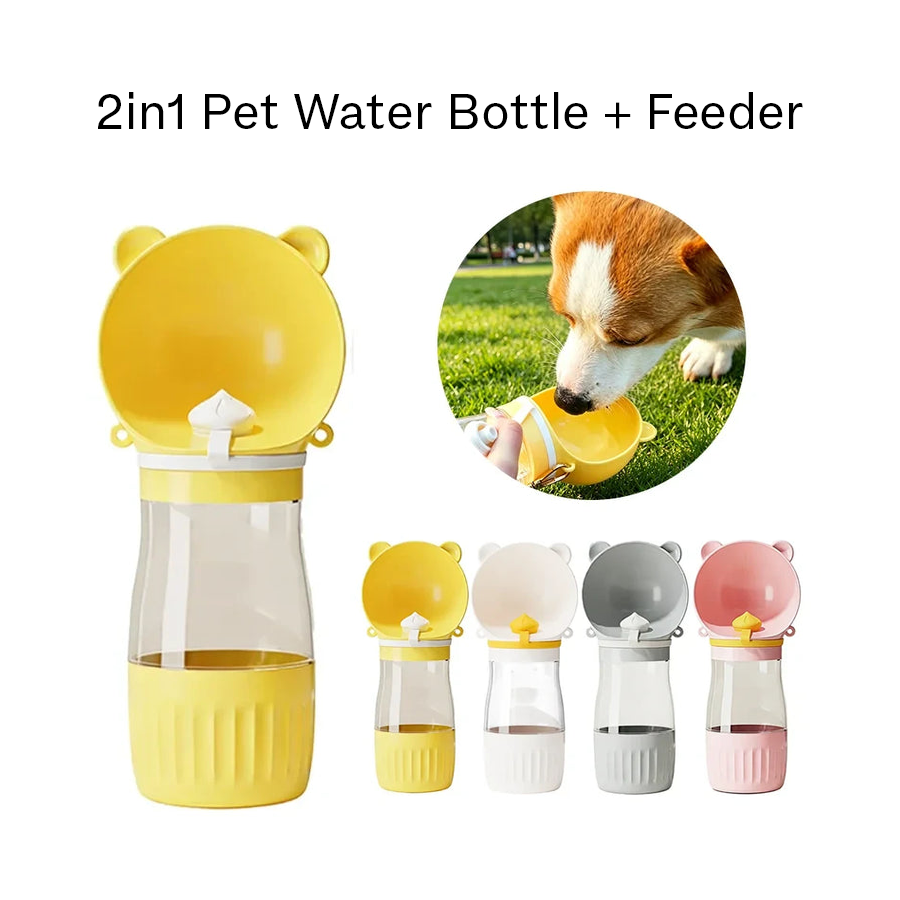 Portable Pet Water Bottle and Feeder