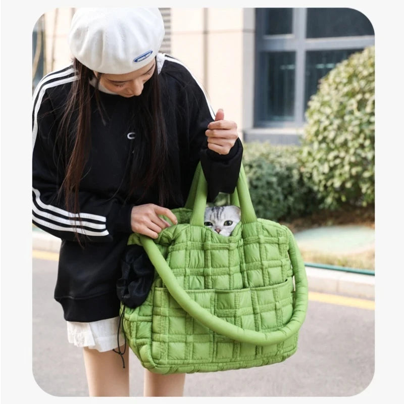 Quilted Handbag Pet Sling Carrier
