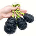 Dental Dog Chew Toy Natural Rubber Gum Massage All Breeds Black