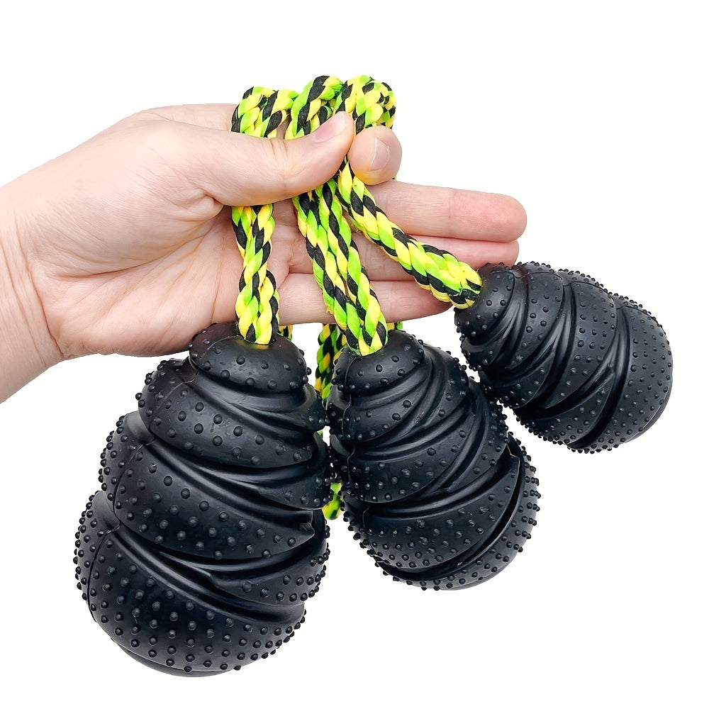 Dental Dog Chew Toy Natural Rubber Gum Massage All Breeds Black