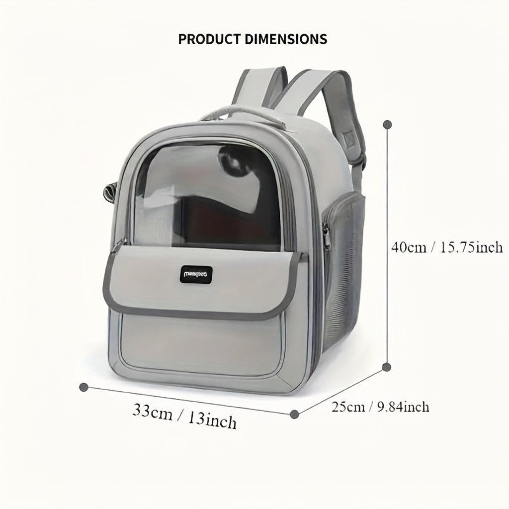 Large Capacity Cat Backpack Carrier with Side Opening PVC
