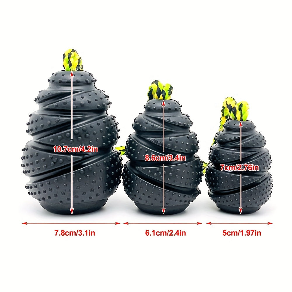 Dental Dog Chew Toy Natural Rubber Gum Massage All Breeds Black