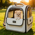 Large Capacity Cat Backpack Carrier with Side Opening PVC
