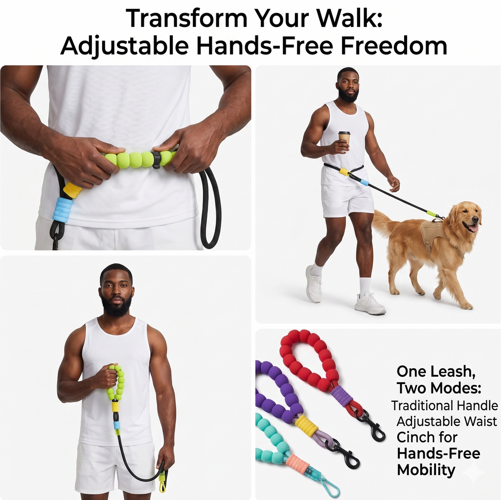 Hands-Free Multi-Functional Nylon Dog Leash
