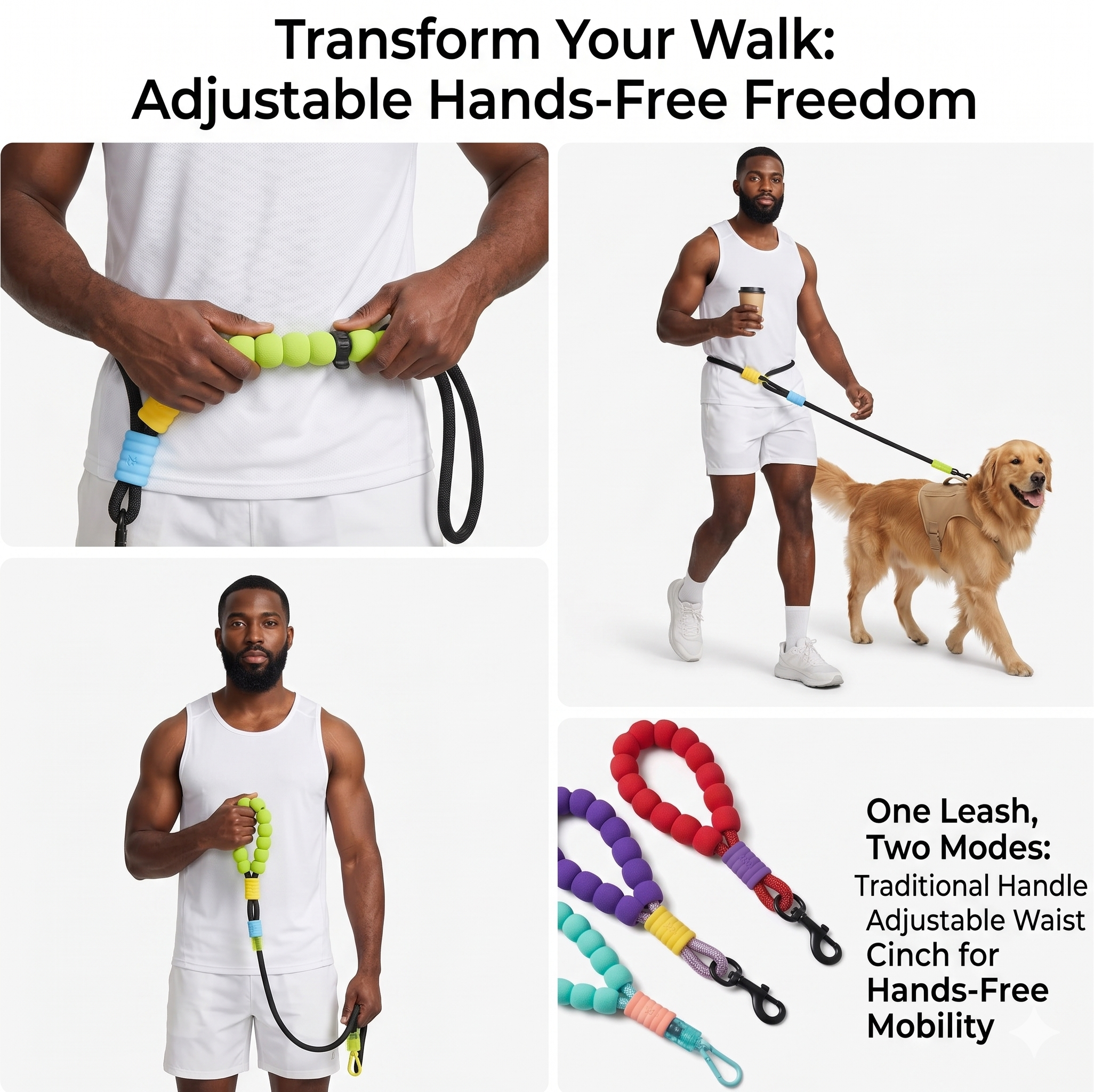 Hands-Free Multi-Functional Nylon Dog Leash