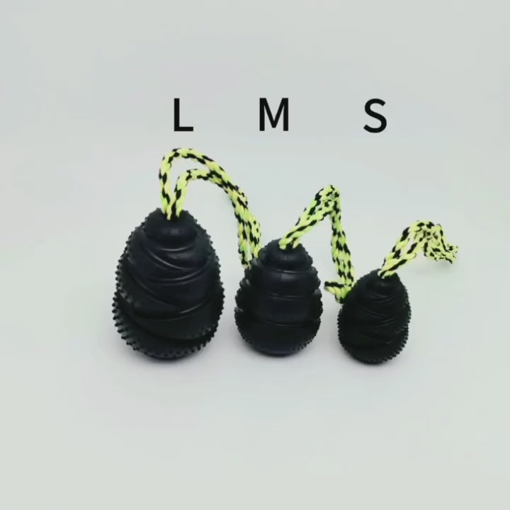Dental Dog Chew Toy Natural Rubber Gum Massage All Breeds Black